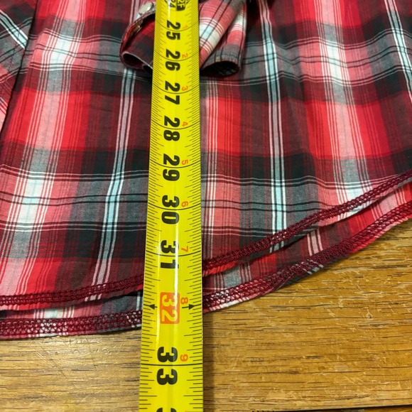Roper Pearl Snap Shirt Mens L Red Plaid Long Sleeve Cowboy Western Rodeo 35869 - Picture 4 of 5